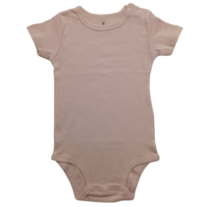 Baby Cotton Romper Short Sleeve Shoulder Opening Jumpsuit
