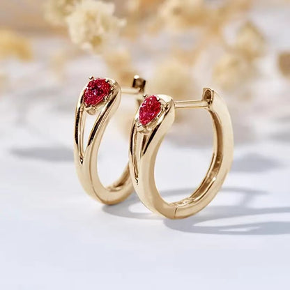 Zircon Water Drop Ear Clips
