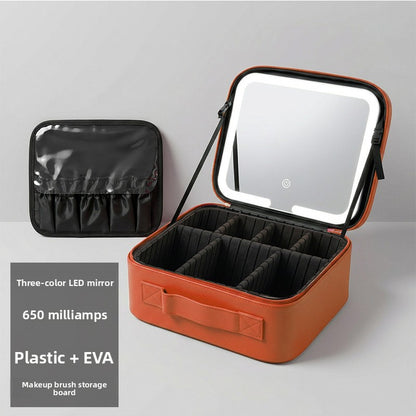 LED Lighted Makeup Bag with Mirror