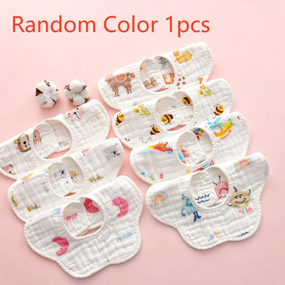 Baby Cotton Bibs with Cartoon Designs