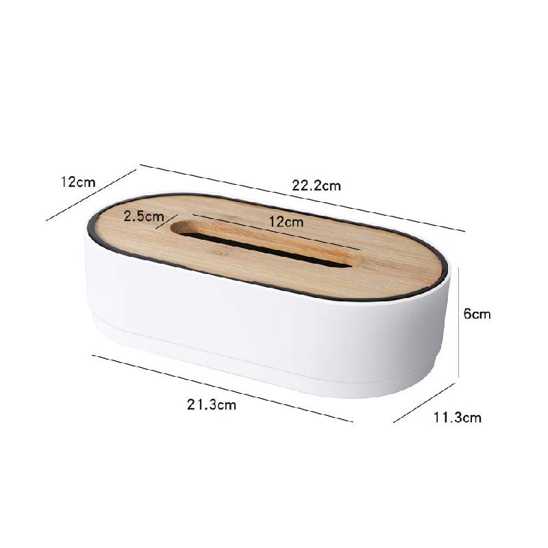 Lift Cover Bamboo Tissue Box