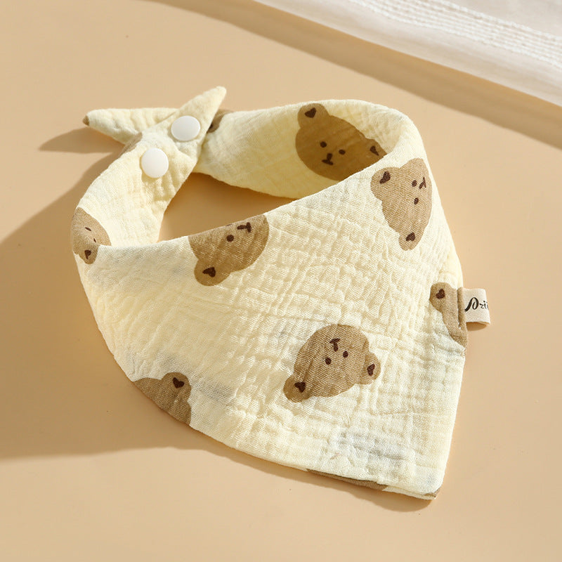 Baby Cotton Bibs with Cartoon Designs