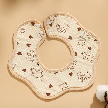 Baby Cotton Bibs with Cartoon Designs