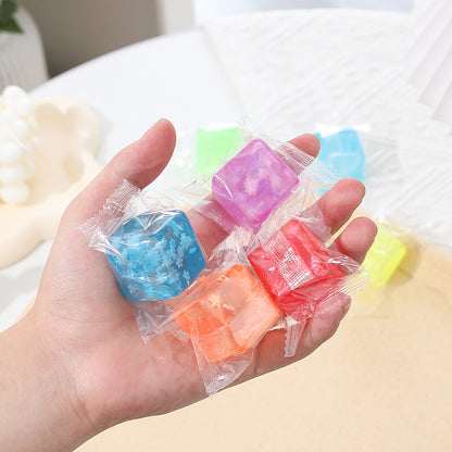 Ice cube maltose squishy stress-relief toy