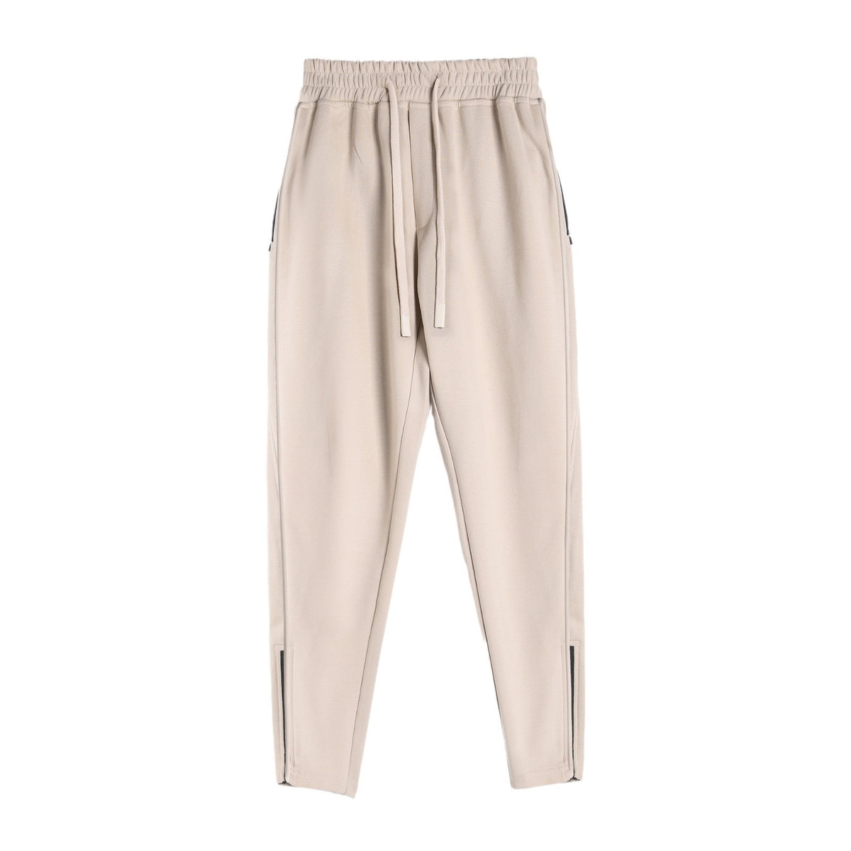 Mens Stretch Running Pants with Zipper