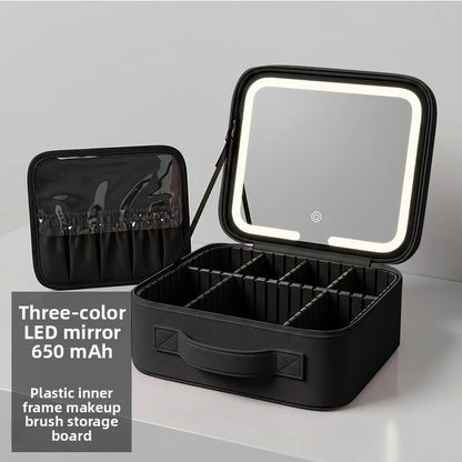 LED Lighted Makeup Bag with Mirror