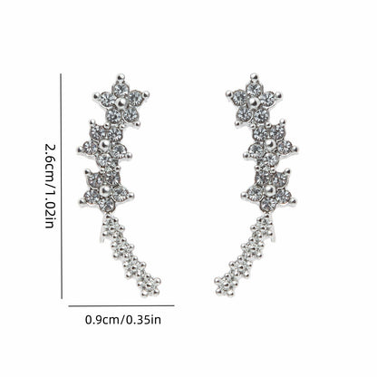 Zircon Studded Starry Sky Earrings