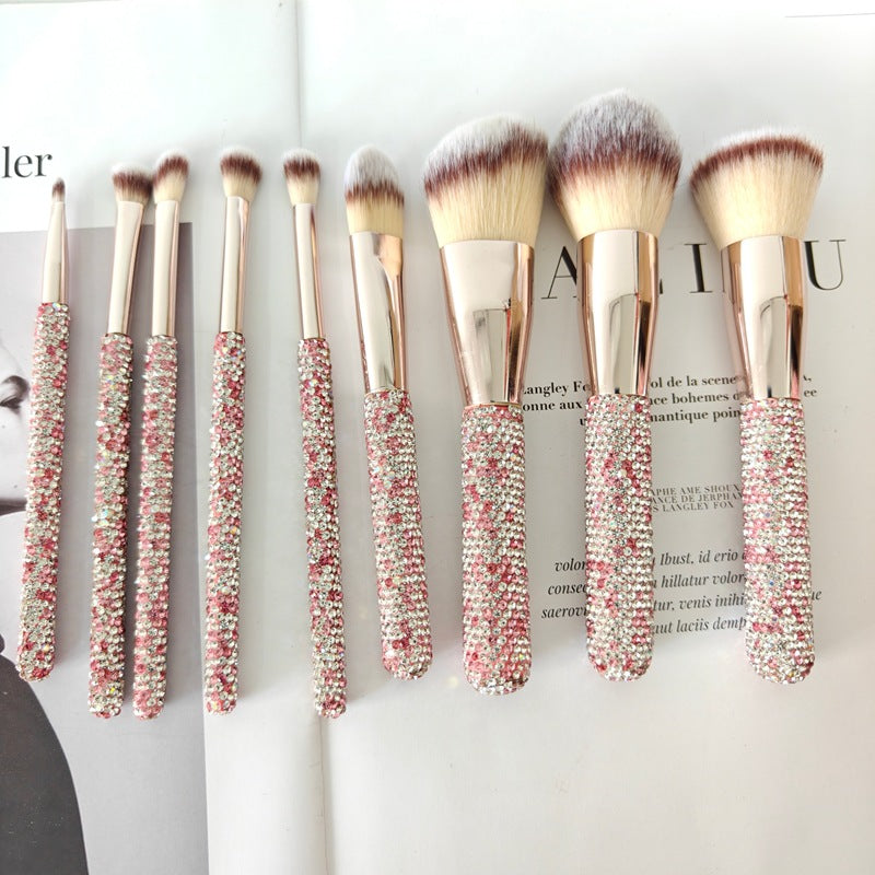 Diamond Makeup Brush Set 9 Piece