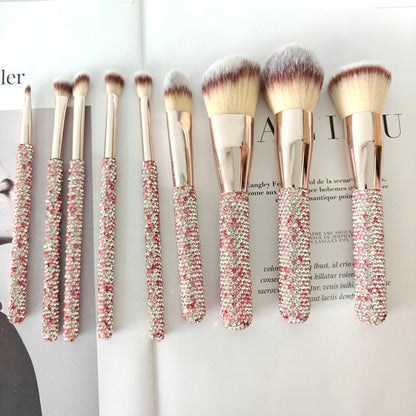 Diamond Makeup Brush Set 9 Piece