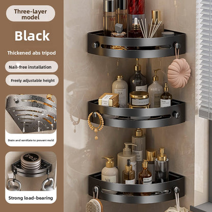 Upgraded Punch-free Bathroom Corner Storage Rack