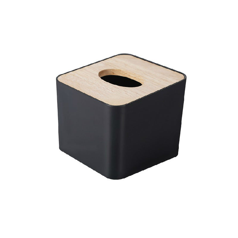 Lift Cover Bamboo Tissue Box