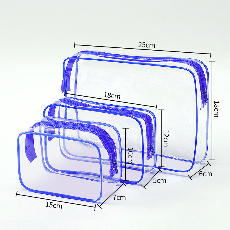 Transparent PVC Cosmetic Storage Bag Set