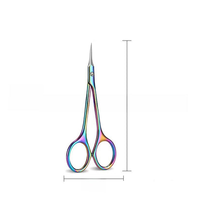 Stainless Steel Beauty Scissors for Eyebrow and Nose Hair Trimming, Makeup Tool