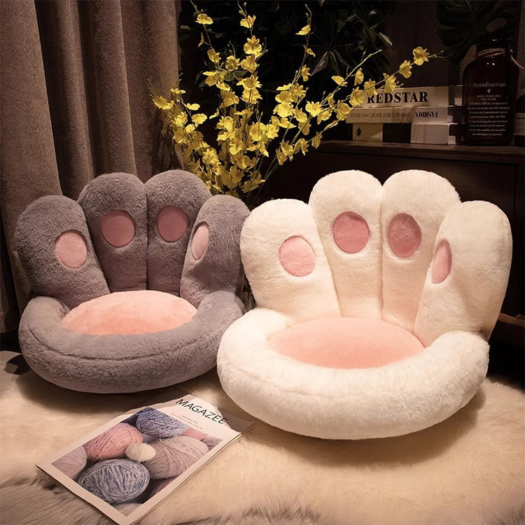 Plush Tatami Seat Cushion with Backrest