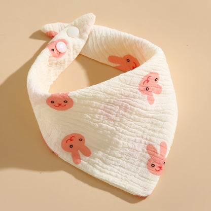 Baby Cotton Bibs with Cartoon Designs