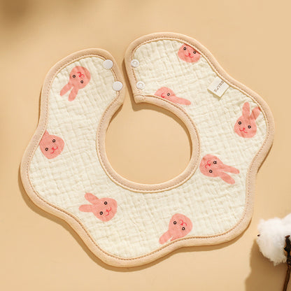 Baby Cotton Bibs with Cartoon Designs