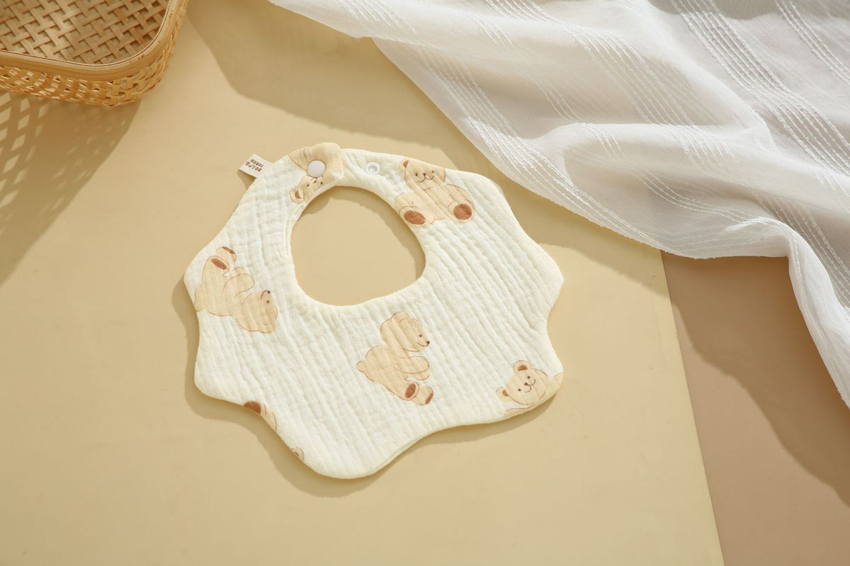 Baby Cotton Bibs with Cartoon Designs