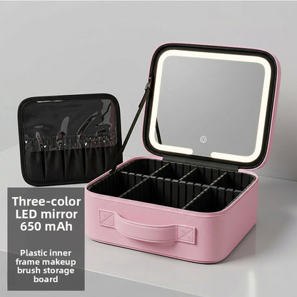 LED Lighted Makeup Bag with Mirror