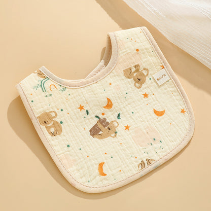 Baby Cotton Bibs with Cartoon Designs