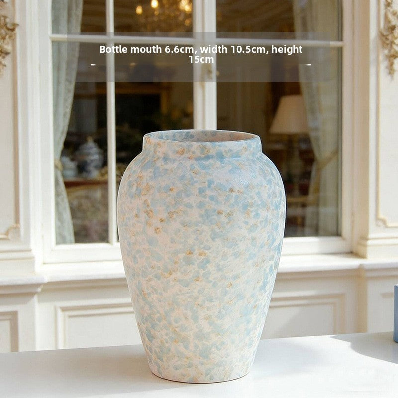 Handmade Glazed Ceramic Vase for Home Decoration