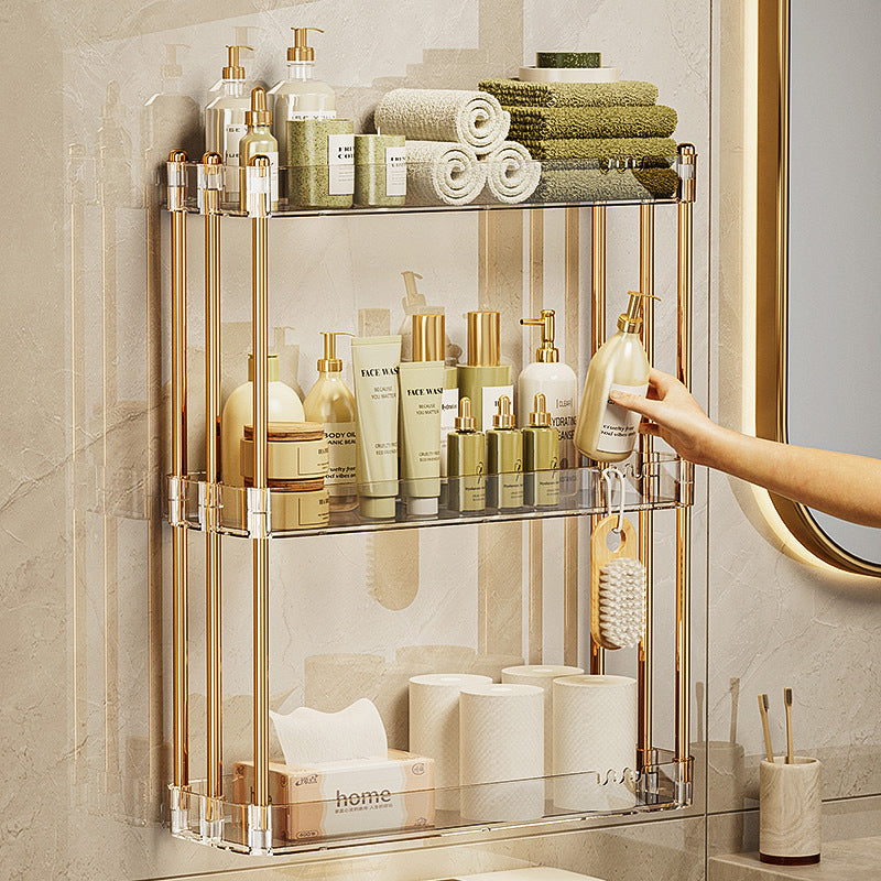 Bathroom Toilet Storage Rack Multi-Tier Wall-Mounted Organizer
