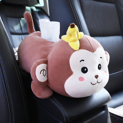 Cute Plush Car Tissue Box