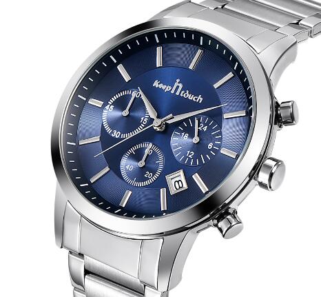 Fashionable Men's Waterproof Calendar Leather Watch