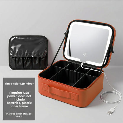 LED Lighted Makeup Bag with Mirror