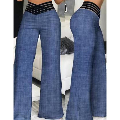 Women's High-Waisted Wide-Leg Casual Pants