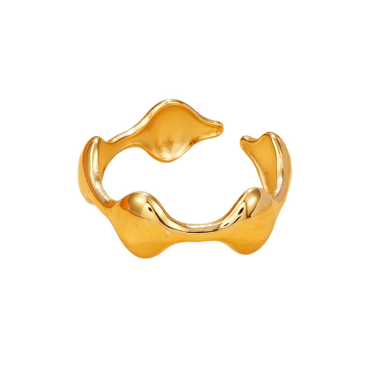 Geometric Open Ring Stainless Steel Jewelry