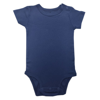 Baby Cotton Romper Short Sleeve Shoulder Opening Jumpsuit