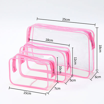 Transparent PVC Cosmetic Storage Bag Set