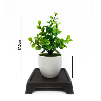 Small Plastic Potted Eucalyptus Artificial Plants