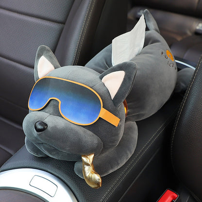 Cute Plush Car Tissue Box