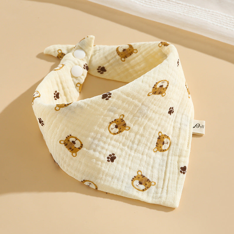 Baby Cotton Bibs with Cartoon Designs