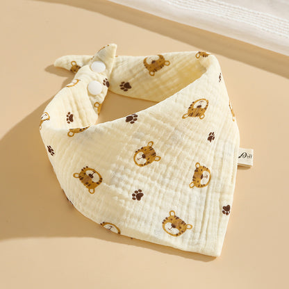 Baby Cotton Bibs with Cartoon Designs