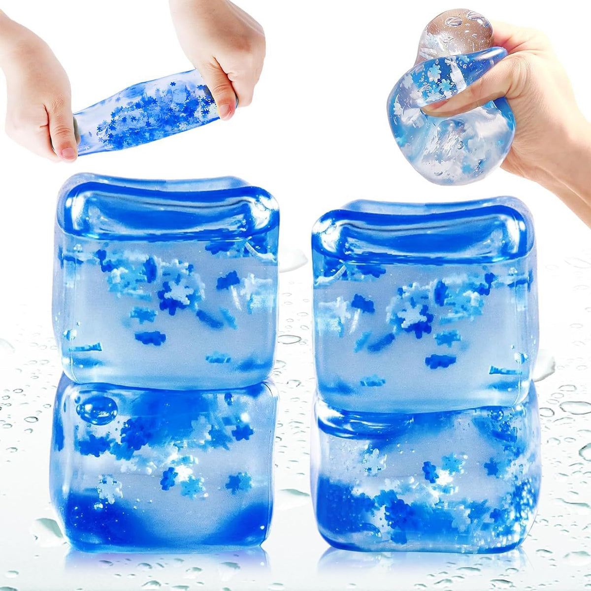 Ice cube maltose squishy stress-relief toy