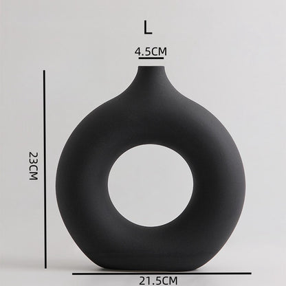 Minimalist Donut Vase for Flower Arrangement