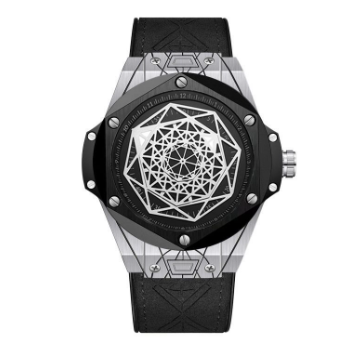 Men's Fashion Quartz Watch with Waterproof Silicone Band