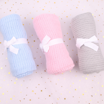 Baby Hollow Knit Cotton Blanket