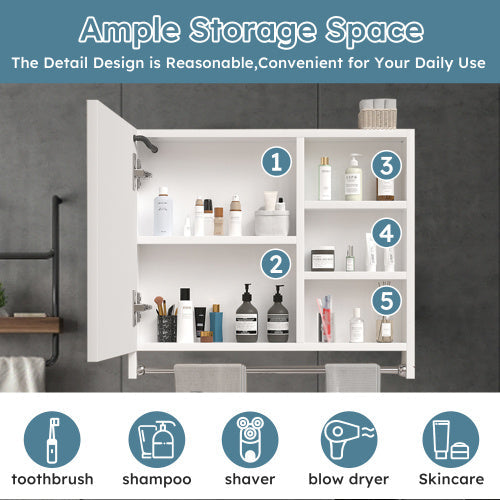 Modern 32x28 Inch Bathroom Cabinet With Mirror And LED Lights