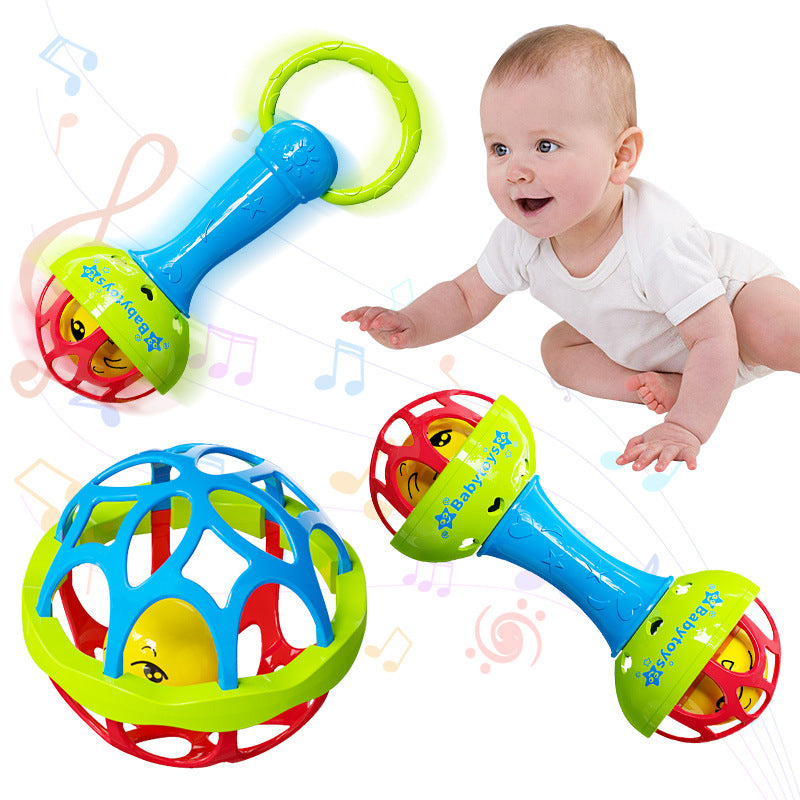 Soft Rubber Baby Rattle Handball Toy