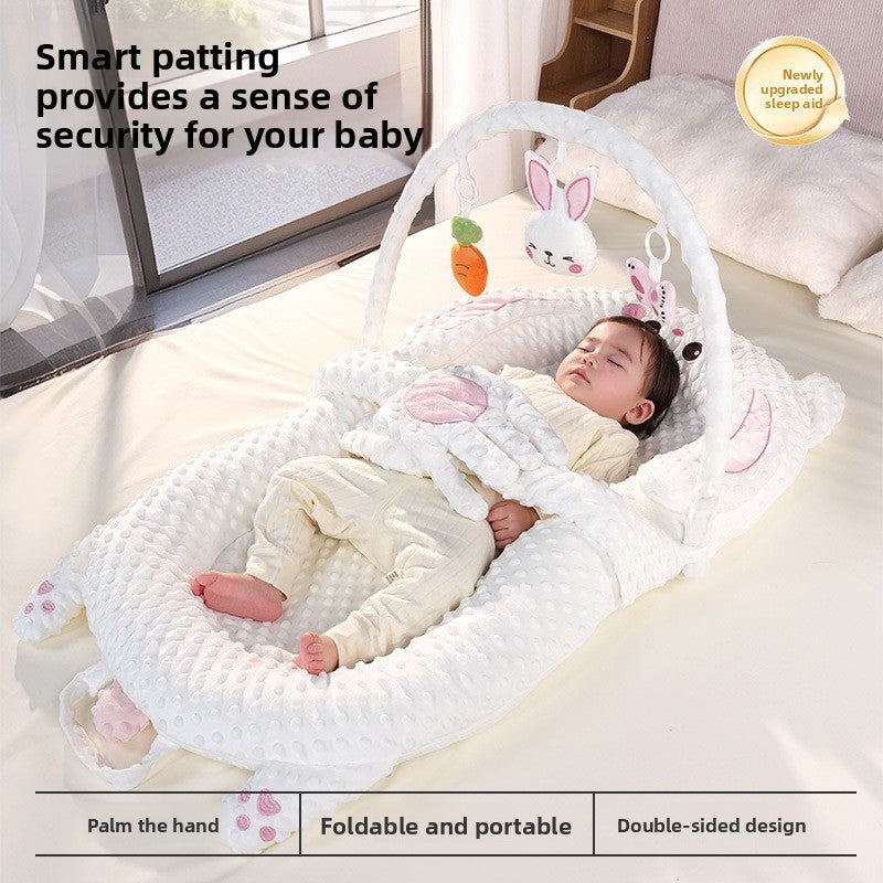 Foldable Portable Baby Bed with Toy Rack Options