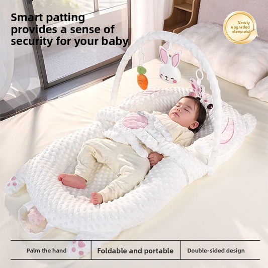 Foldable Portable Baby Bed with Toy Rack Options