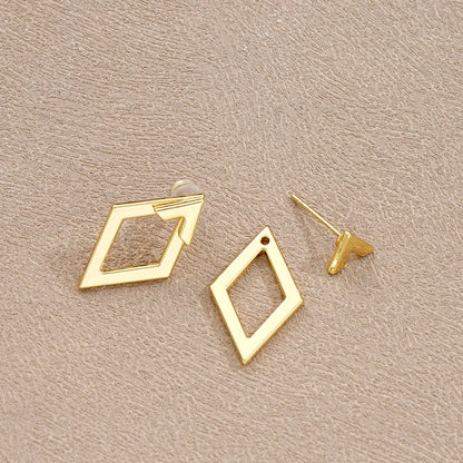 Rhombus Double Layer Alloy Earrings