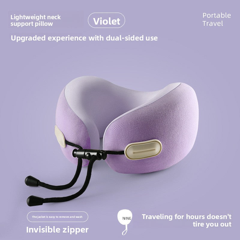 Foldable U-Shaped Travel Pillow with Memory Foam