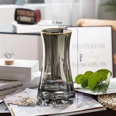 Nordic Glass Vase Triangular Flower Vase Home Decor