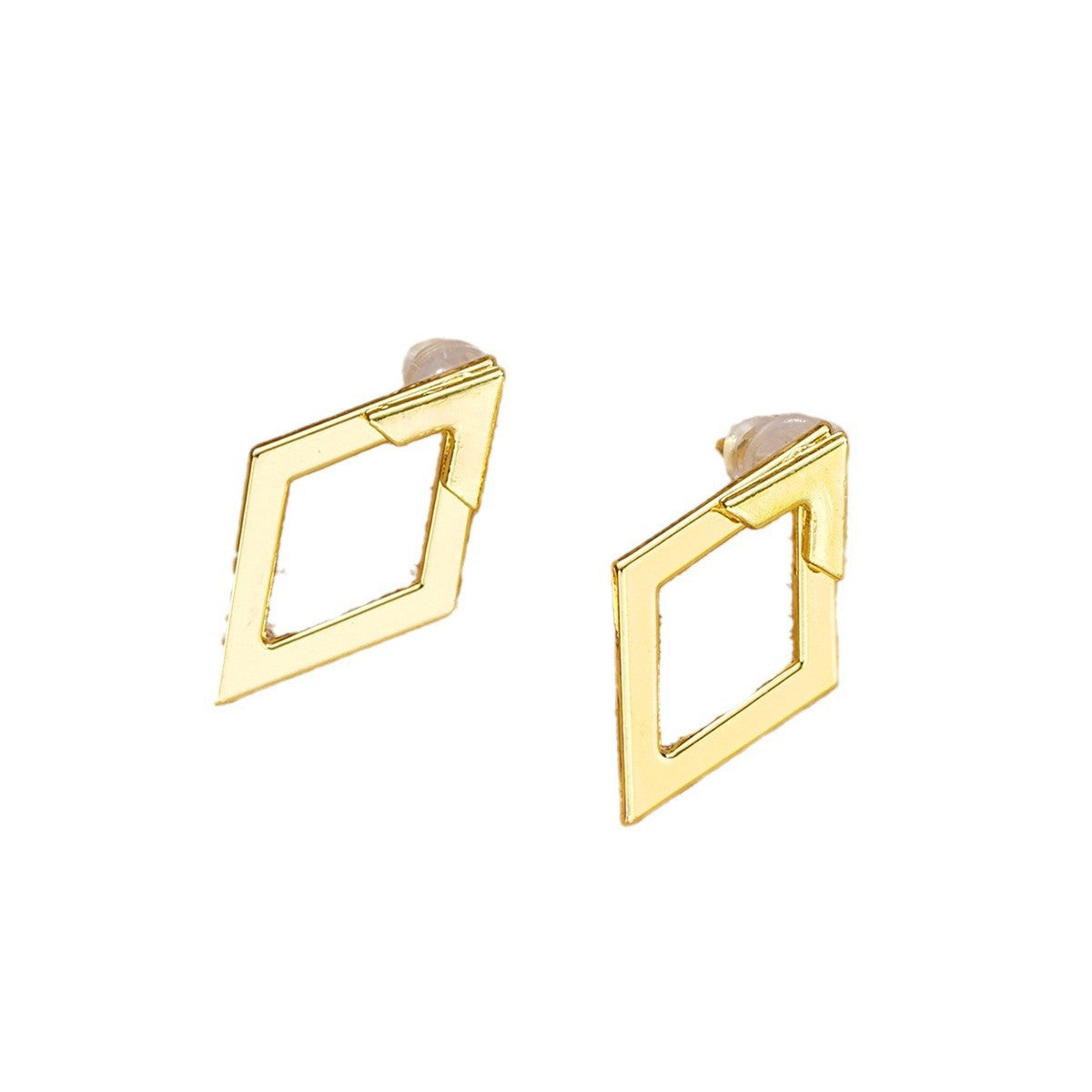 Rhombus Double Layer Alloy Earrings