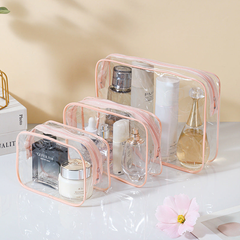 Transparent PVC Cosmetic Storage Bag Set
