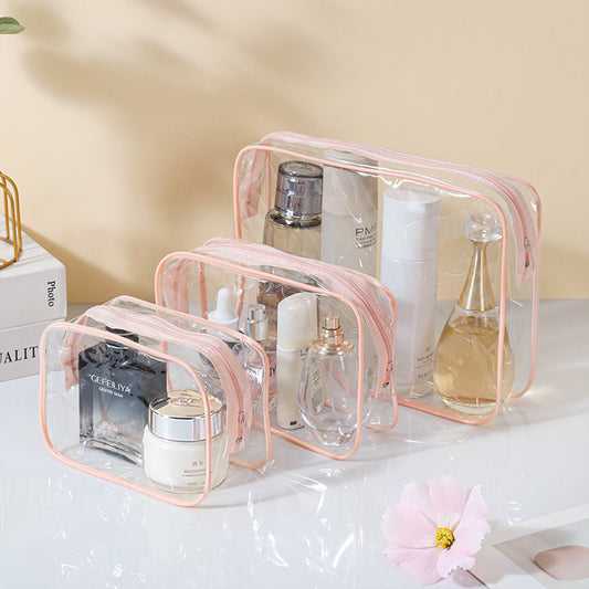 Transparent PVC Cosmetic Storage Bag Set